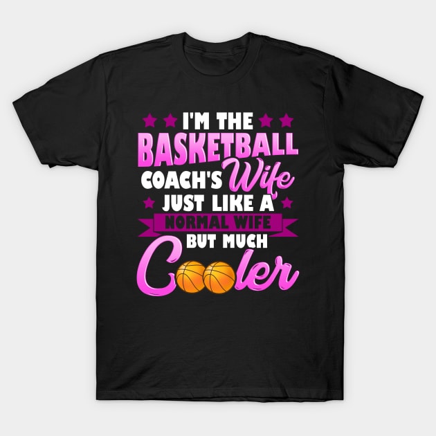 Basketball Coach's Wife Women Funny Gift Design T-Shirt by Dr_Squirrel